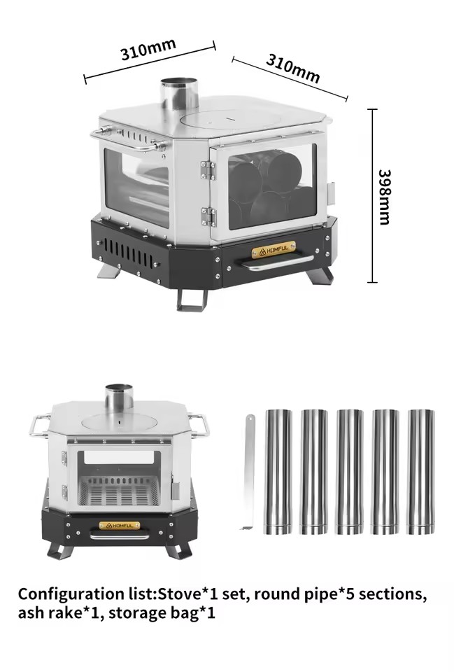HOMFUL Portable Firewood Stove - Home Cooking Cookbook recension och pris