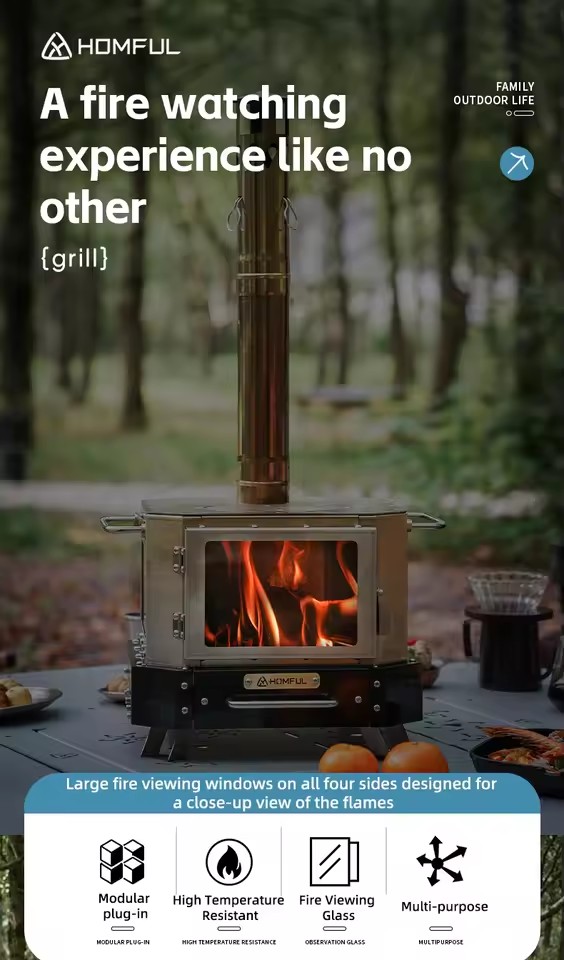 HOMFUL Portable Firewood Stove - Home Cooking Cookbook recension och pris