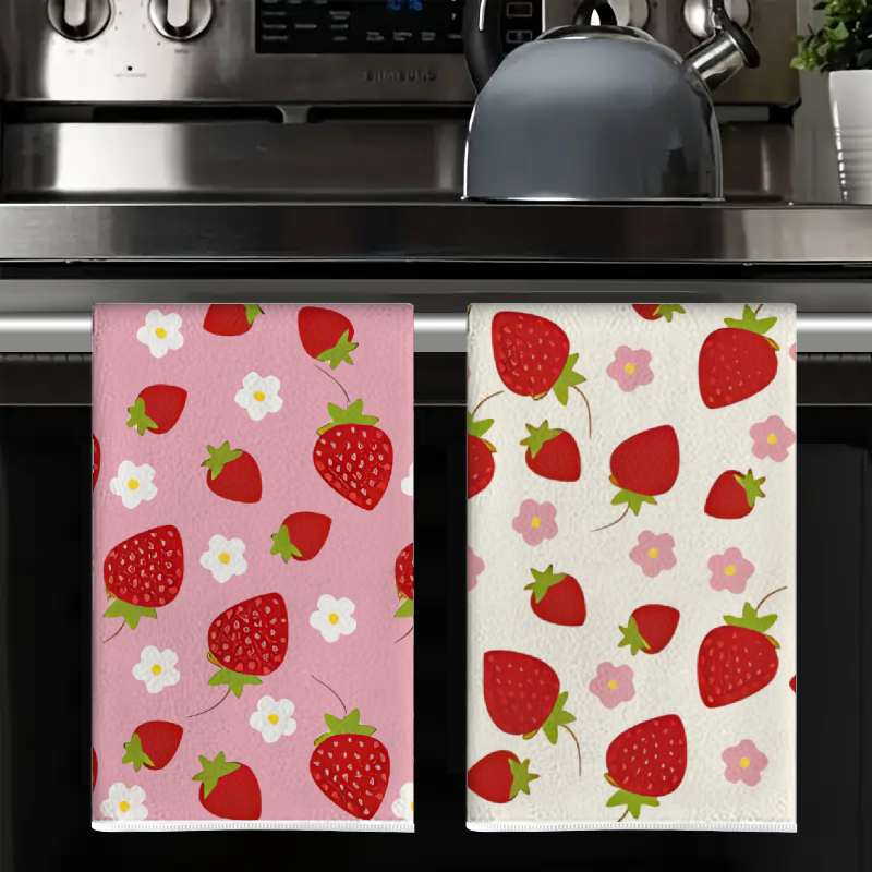 2Pcs, Pink and White Strawberr - Home Cooking Cookbook recension och pris