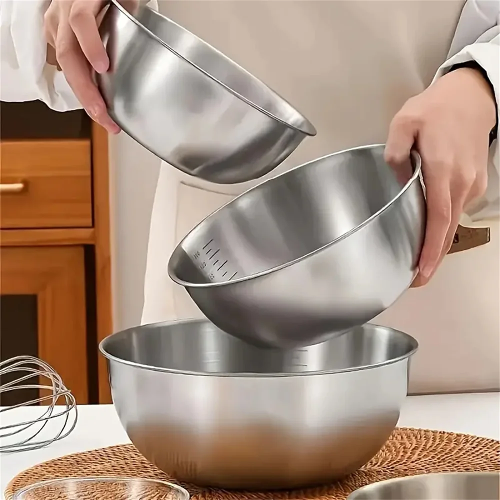2026 Stainless Steel Mixing Bo - Home Cooking Cookbook recension och pris